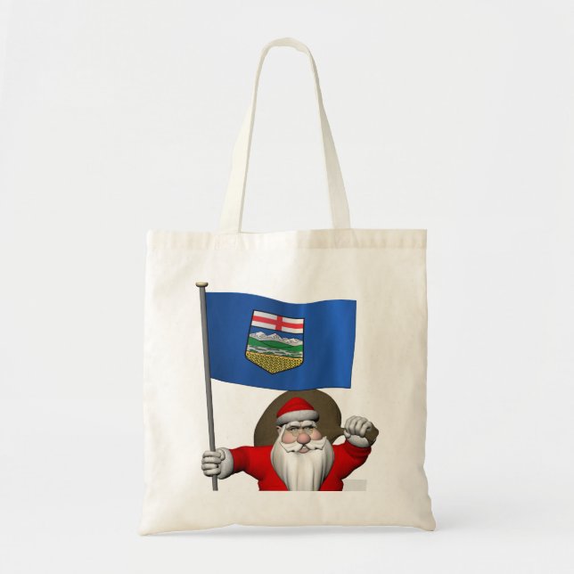 Bolsa Tote Papai Noel Com Bandeira De Alberta CDN (Frente)