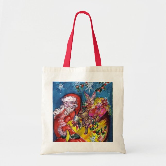 Bolsa Tote Papai noel com presentes (Frente)
