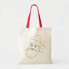 Bolsa Tote Papai Noel, desenho esboçado, bolsas de canvas col