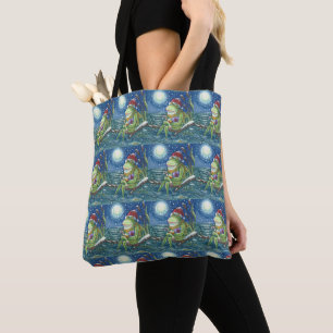 BOLSA TOTE PAPAI NOEL DO SAPO NO REGISTRO, SACOLA DO OMBRO DO