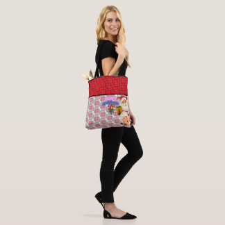 Bolsa Tote Papai Noel e Sra. Claus Fofo Boas Festas de Natal 