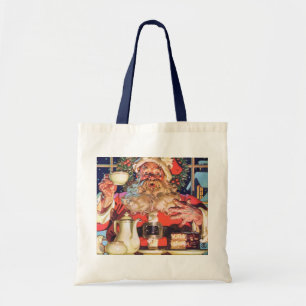 Bolsa Tote Papai Noel em casa