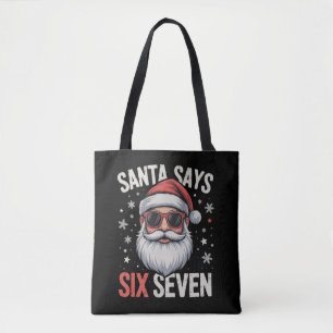 Bolsa Tote Papai Noel Engraçado Diz Seis Sete Natal 67 Meme X