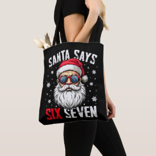 Bolsa Tote Papai Noel Engraçado Diz Seis Sete Natal 67 Meme X
