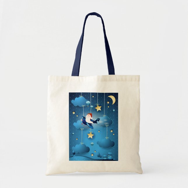 Bolsa Tote Papai Noel está chegando (Frente)