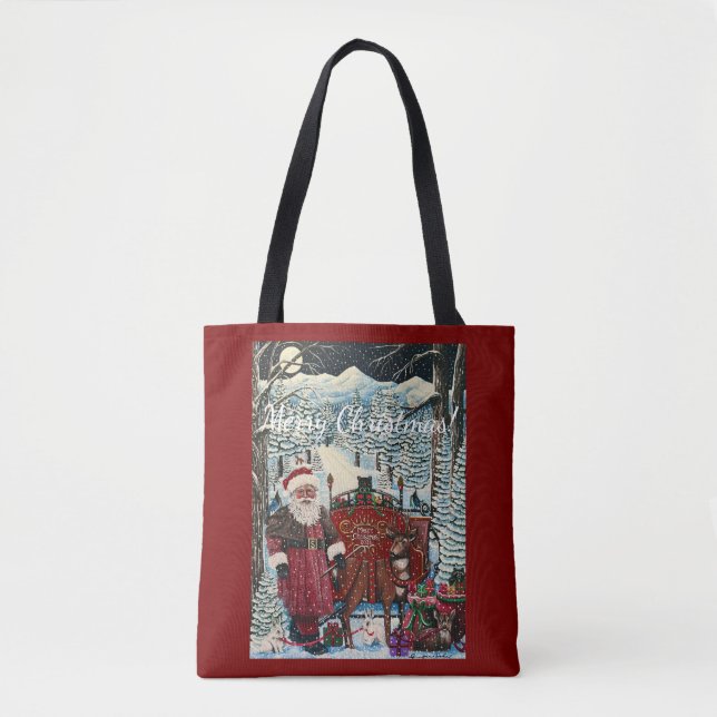 Bolsa Tote Papai Noel está Pronto  (Frente)