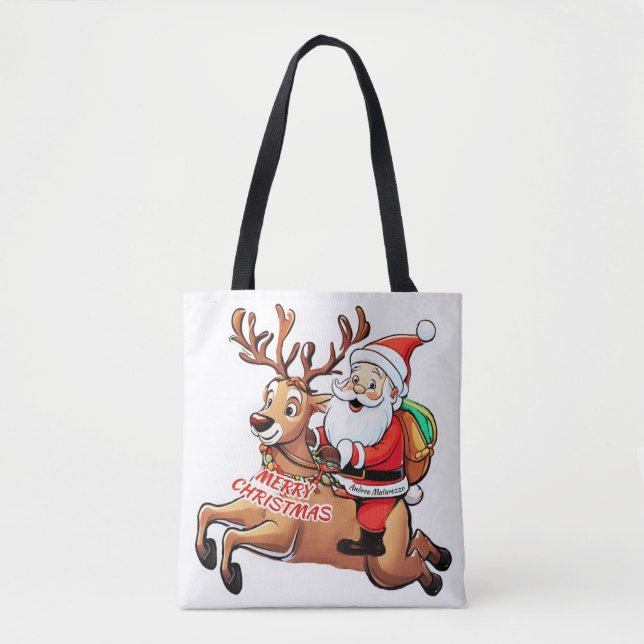Bolsa Tote Papai Noel Felry Natal (Frente)