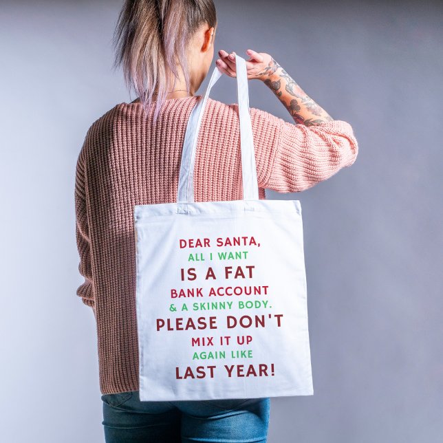 Bolsa Tote Papai noel Humor Haven (Criador carregado)