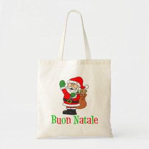 Bolsa Tote Papai noel italiano do Natal de Buon Natale