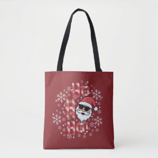 Bolsa Tote Papai Noel Legal dos Anos 80 com Lenço Vermelho de