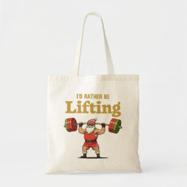 Bolsa Tote Papai Noel Levantando Pesos