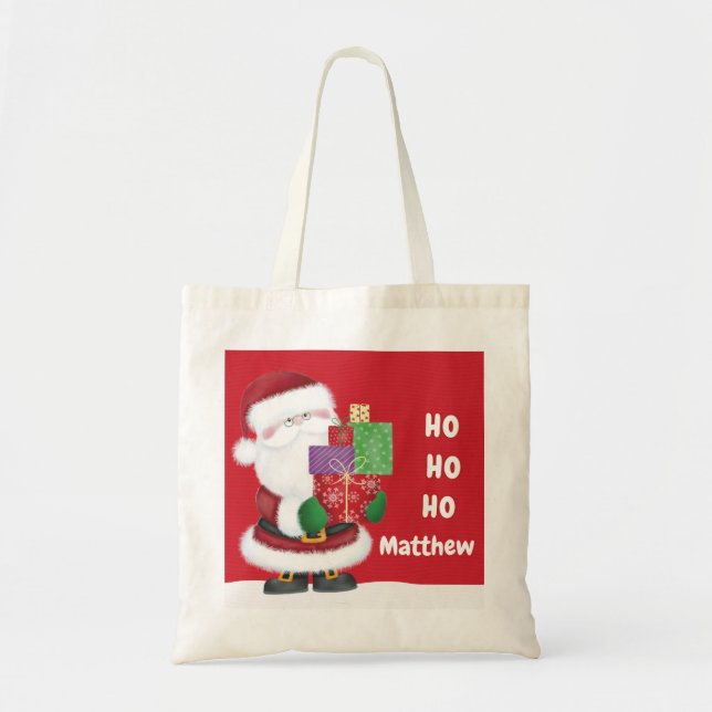 Bolsa Tote Papai noel personalizado (Frente)