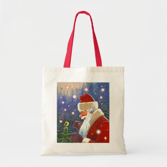 BOLSA TOTE PAPAI NOEL & SACOLAS DOCES DO FERIADO DO SACO DO (Frente)