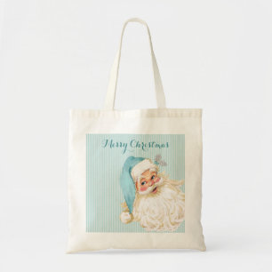 Bolsa Tote Papai Noel Vitoriano Vintage Turquesa