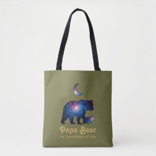 Bolsa Tote Papai Urso Cósmico & Filhote