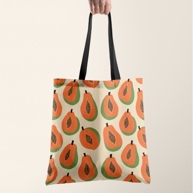Bolsa Tote Papaia Tropical Laranja Quente (Criador carregado)