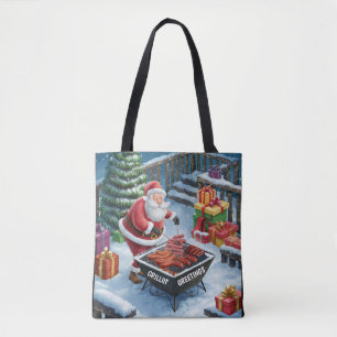 Bolsa Tote Papais noeis Churrasco Natal