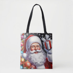 Bolsa Tote Papais noeis clássicos com & ornamentos atuais