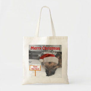Bolsa Tote Papais noeis de German shepherd de bolsas parem aq