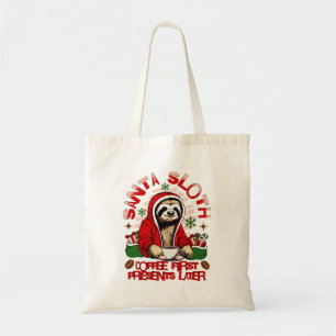 Bolsa Tote Papais noeis de lama tomando café