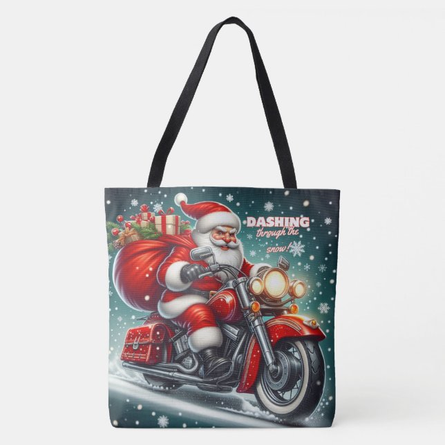Bolsa Tote Papais noeis de motocicleta (Frente)
