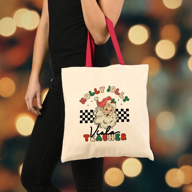 Bolsa Tote Papais noeis de Música de Natal da Viola Teacher H (Criador carregado)