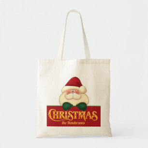 Bolsa Tote Papais noeis de Natal e Arte de Palavra Ouro