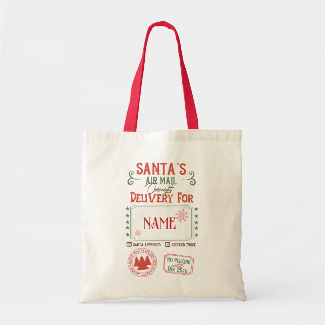 Bolsa Tote Papais noeis de Natal Sack (Frente)