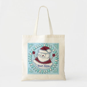Bolsa Tote Papais noeis de Natal Snowman sacos de toalhas