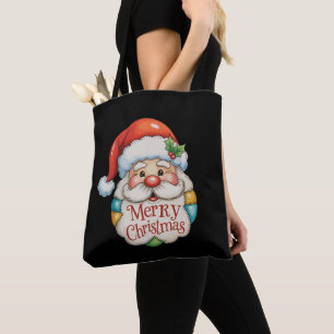Bolsa Tote Papais noeis de Patches Feliz Natal Pré-Natal Xmas