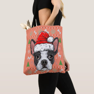 Bolsa Tote Papais noeis de suor de Natal elegantes em Boston