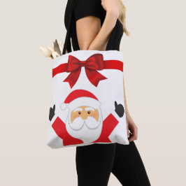 Bolsa Tote Papais noeis e Reindeer felizes de dois lados