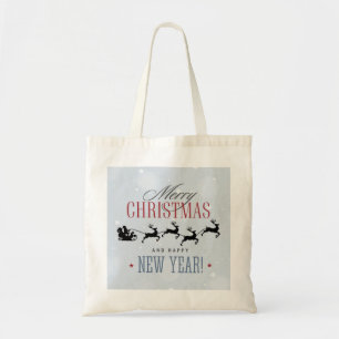 Bolsa Tote Papais noeis e sua "Reindeer Voadora Silhuette"