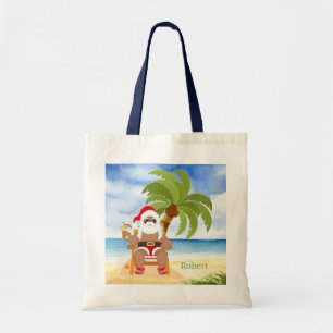 Bolsa Tote papais noeis festivos de praia de Natal adicionam 