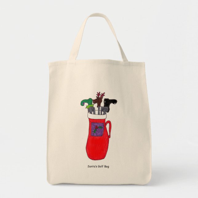 Bolsa Tote Papais noeis Humorísticos Saco de Golf (Frente)