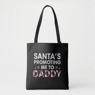 Bolsa Tote Papais noeis Me Promovem Ao Novo papai De Natal Pa