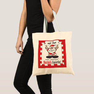 Bolsa Tote Papais noeis Nome favorito do DIY