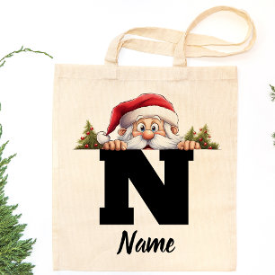 Bolsa Tote Papais noeis personalizados de Natal da família mo