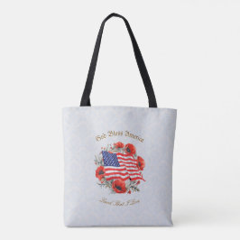 Bolsa Tote Papas de Bandeira Deus abençoe Americana Patriótic
