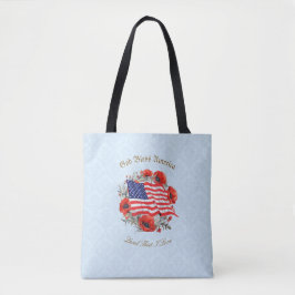 Bolsa Tote Papas de Bandeira Deus abençoe Americana Patriótic
