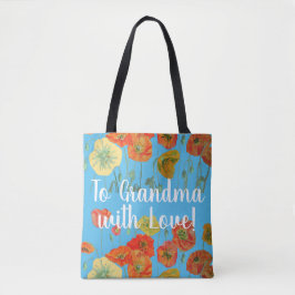 Bolsa Tote Papas Laranja Flores Florais Vovó Bag Amor