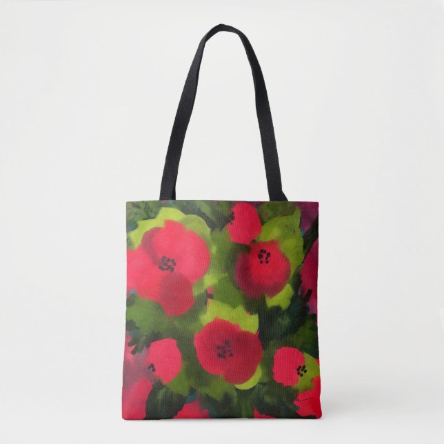 Bolsa Tote Papas Pintados | Arte Floral (Frente)