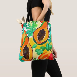 Bolsa Tote Papaya Pop Art tropical