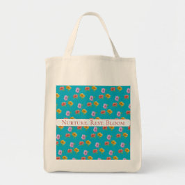 Bolsa Tote Papel Azul de Enrolamento DaisyTrio