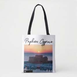Bolsa Tote Paphos Castle Sunset e Assinatura