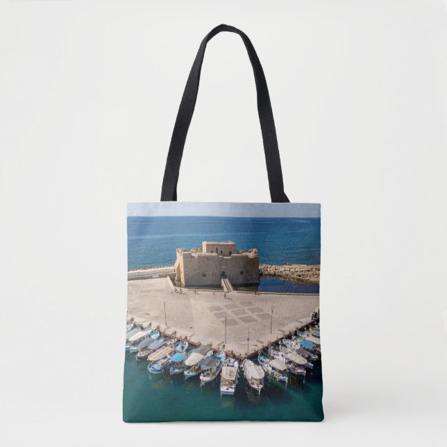Bolsa Tote Paphos Harbor e Castle - Foto original (Frente)