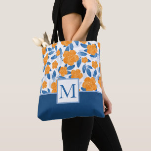 Bolsa Tote Papoila aquosa e padrão de folhas