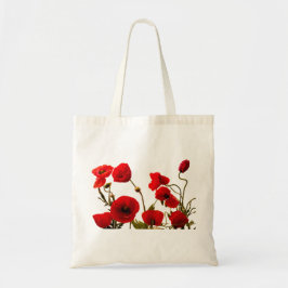Bolsa Tote Papoila Flor Vermelha Floral Casamento Bridesmaid 