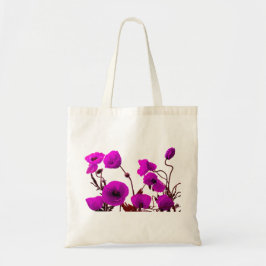 Bolsa Tote Papoila Púrpura Floral Casamento Floral de Bridesm