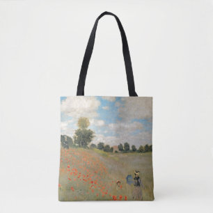 Bolsa Tote Papoilas selvagens de Claude Monet  , perto de